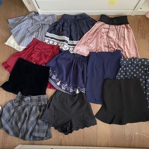 Skirt/shorts lot SizeS, most never wore